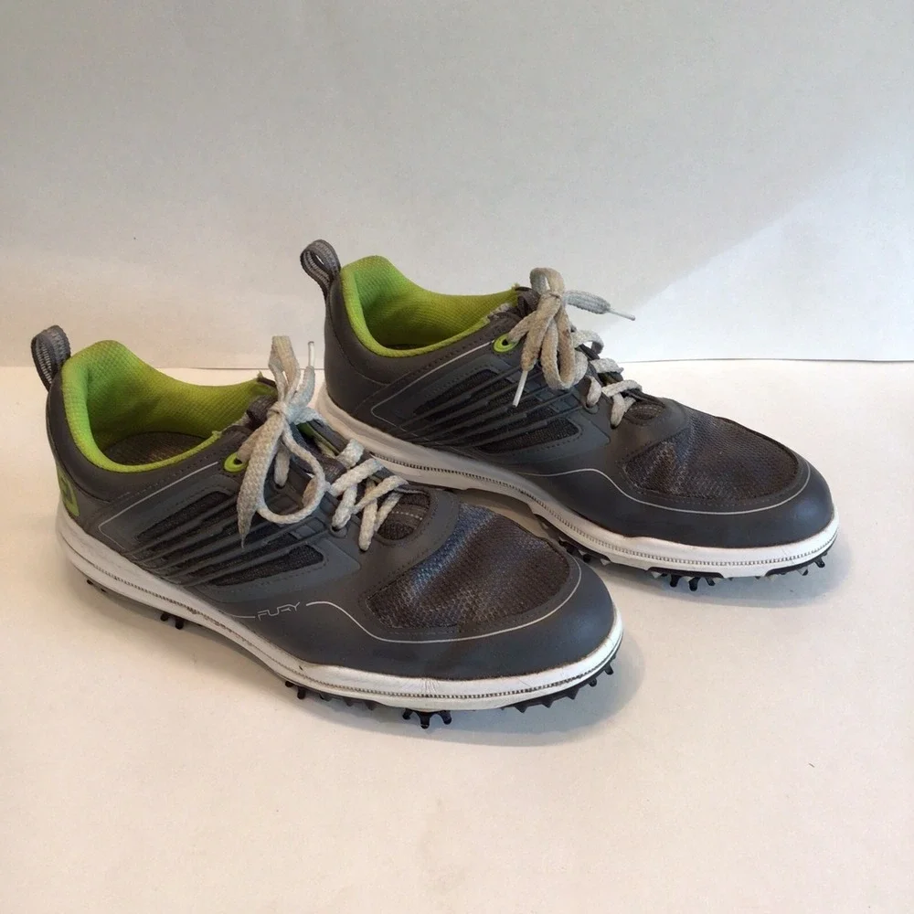 FootJoy Fury Golf Shoes Waterproof 51102 Grey Green White Men's Size 8M